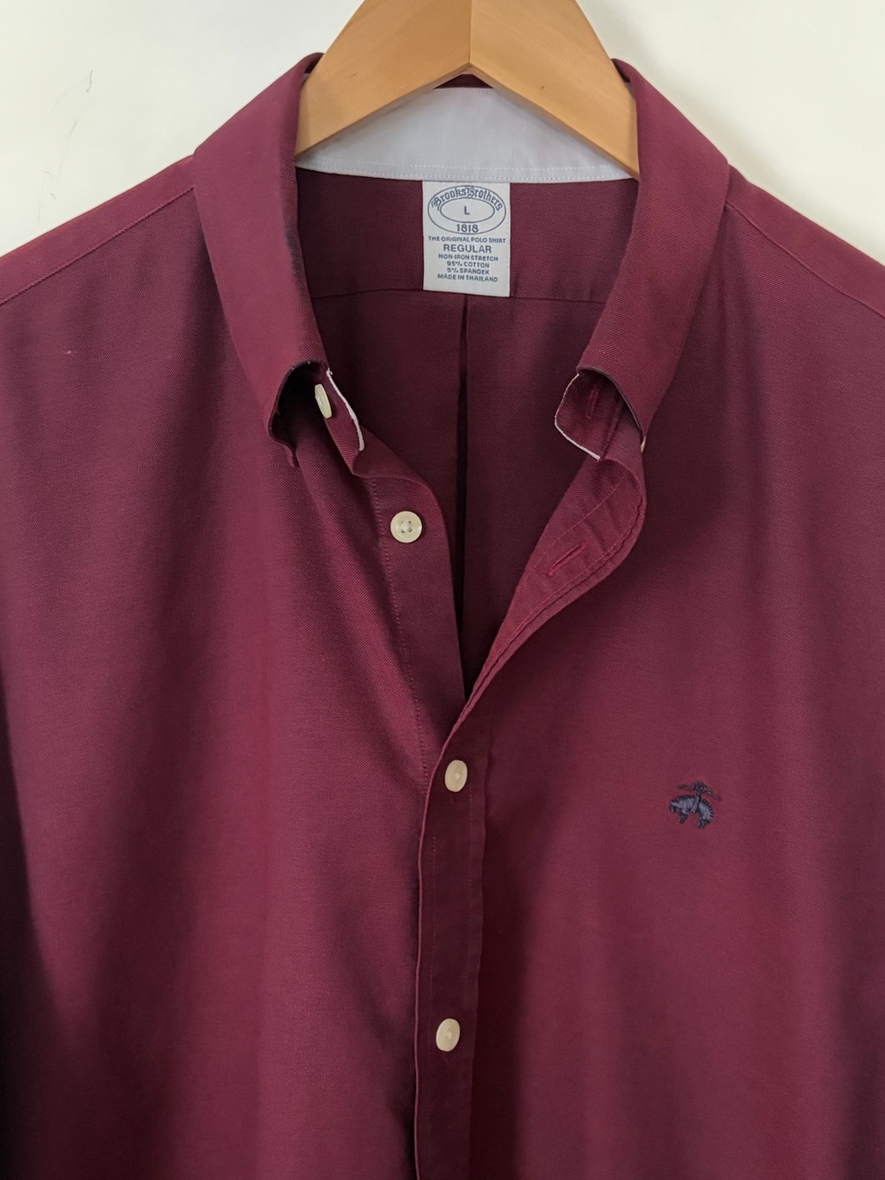 Brooks Brothers Men’s Size L Regular Non-Iron Stretch Button Down Shirt